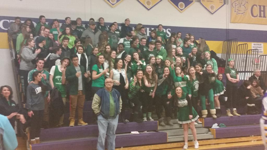 The <a href="/bishopludden/">Bishop Ludden</a> students making their presence known in the rivals gym