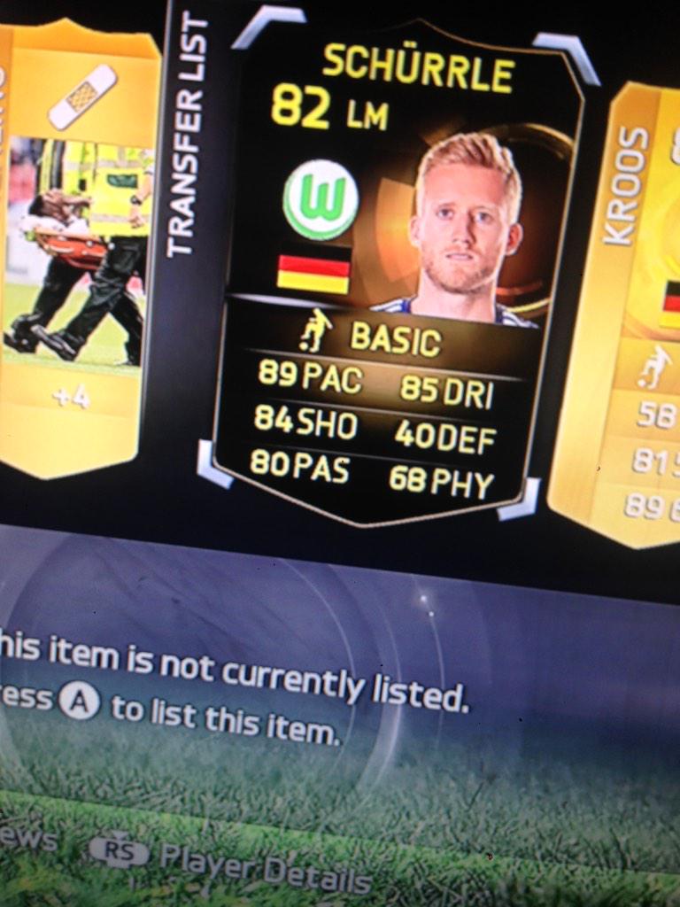 LeeGamingHD's tweet photo. @MattHDGamer 5 schurrle 1 kolo toure depay 1 aumbameyang 2 I'm so lucky and a few other class players http://t.co/GR66iqKRDl