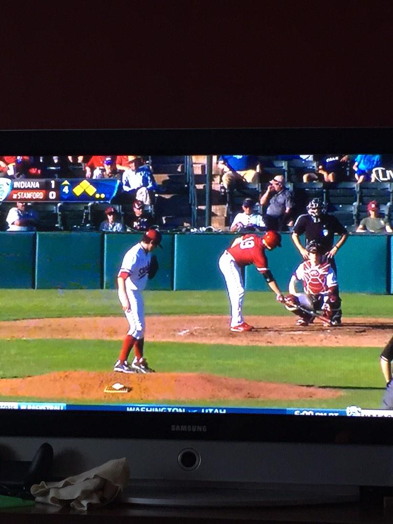 J_Sabo's tweet photo. Hoosiers putting some pressure on the Cardinal right now! #iubase #basesjuiced #1-0 @HoosierBaseball http://t.co/pLPZcOLB0q