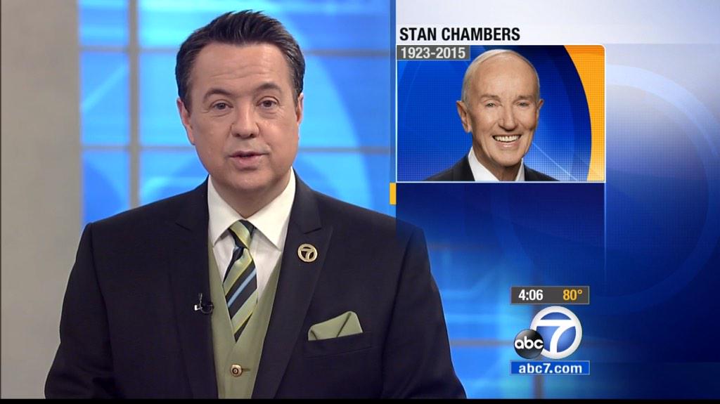 SoCalNewsWatch's tweet photo. @ABC7 paying tribute to LA's legendary #StanChambers on the news at 4PM today. #RIPStanChambers http://t.co/kwCFwAgCvv