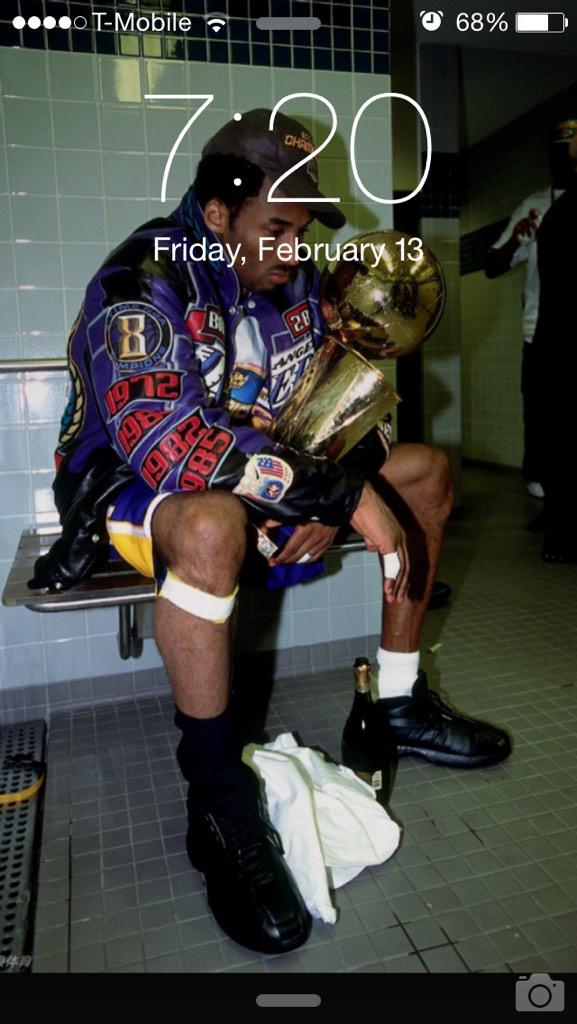 Its__Q's tweet image. My lock screen official tho #BeanBryant #Vino #GOAT