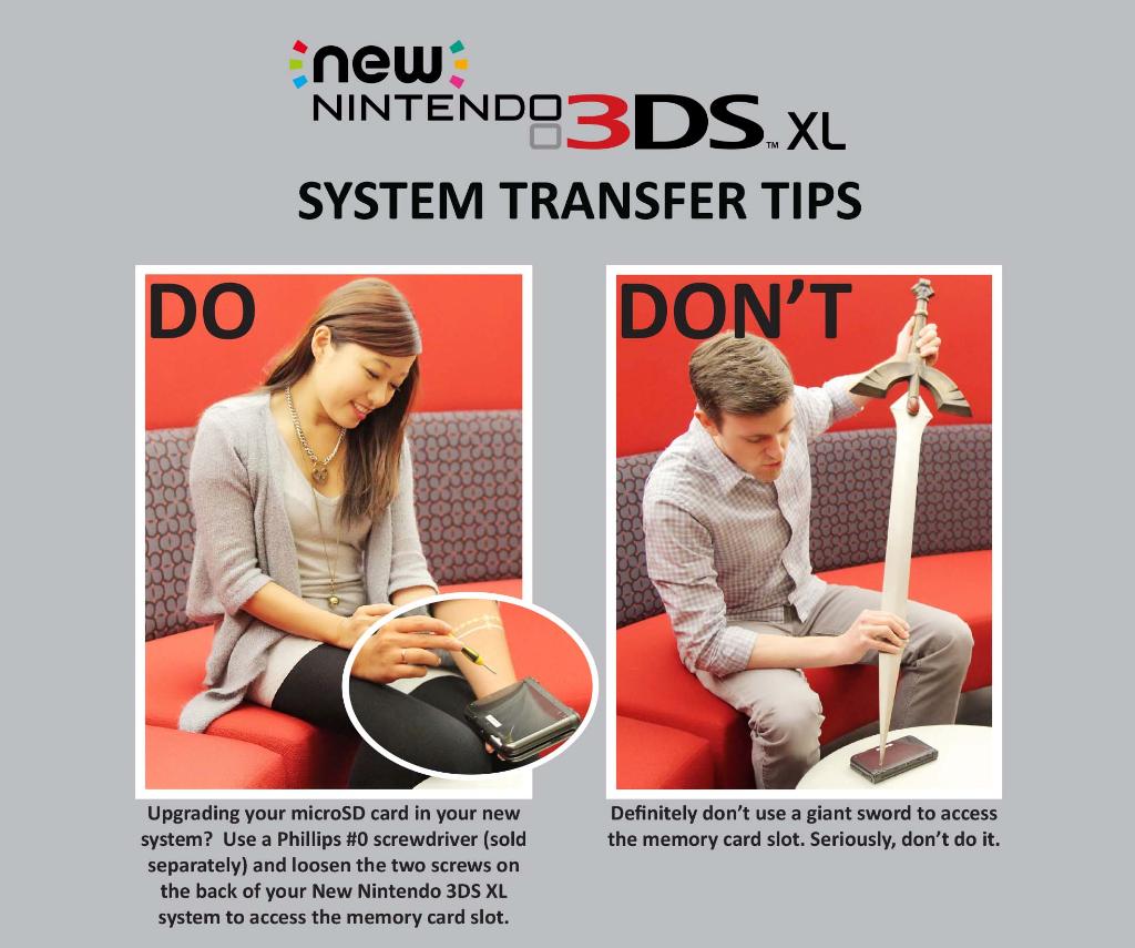 Nintendo of America on Twitter: "Pick up a New Nintendo #3DS XL? Here's a  tip on how to (and how NOT to) access your memory card:  http://t.co/b9ozWCGeW7" / Twitter