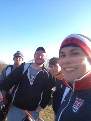 HLGUGolf's tweet photo. Some of the team able to practice today in the cold weather at the legion #vamostrojans http://t.co/MiTUs44bYf
