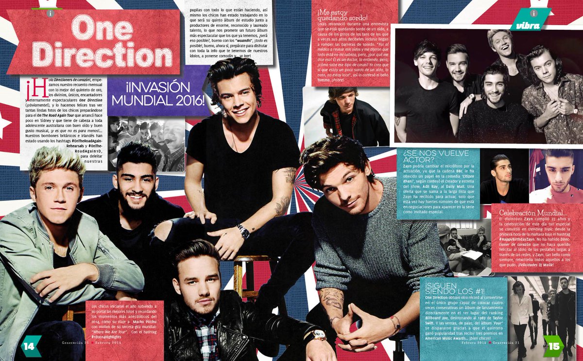 revgeneracion21's tweet photo. ¡Nuestros favoritos! Los chicos de @onedirection y un súper resúmen de sus actividades en #G21deFeb http://t.co/ESCtQOv6ze