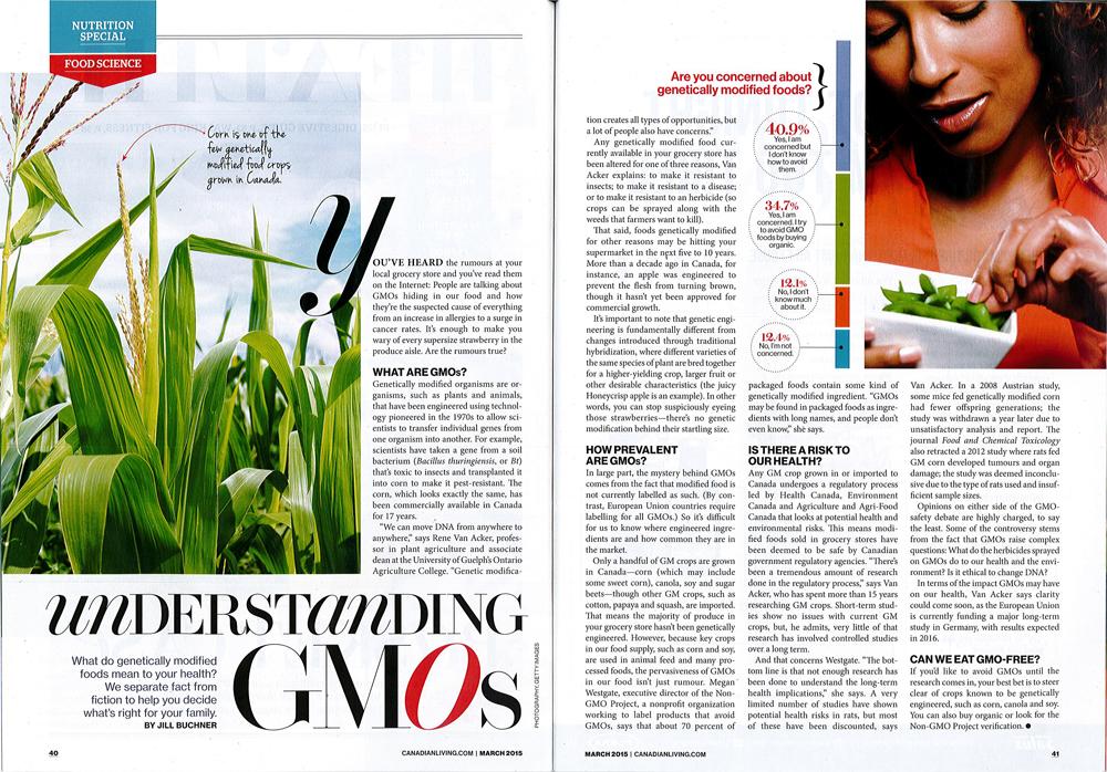 UofGuelphOAC's tweet image. . @canadianliving spoke to Prof. Rene Van Acker @rvanacker for their March magazine article on understanding #GMOs