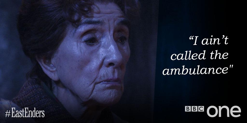 BBCOne's tweet photo. The moment Dot sealed Nasty Nick’s fate. #EastEnders http://t.co/6KSsPyVbMH