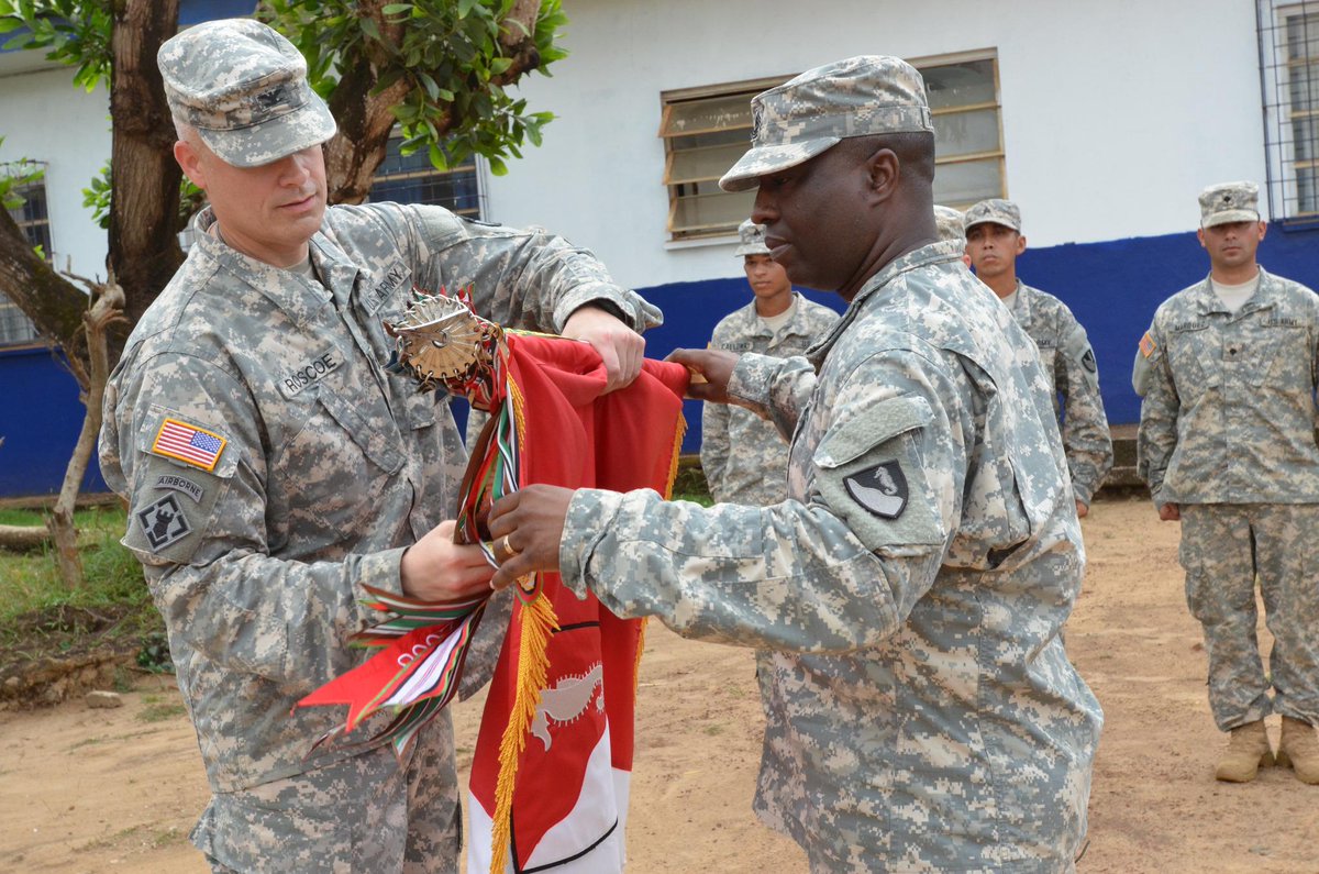 JFCUA's tweet photo. Task Force Rugged &amp; Eagle Medic case colors for redeployment - both developed successful framework in #EbolaResponse http://t.co/8adJ5beVwt