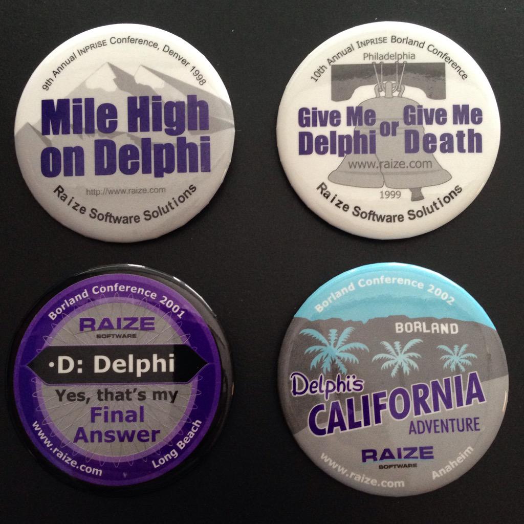 RayKonopka's tweet image. Raize Software pins from BorCons #DelphiWeek