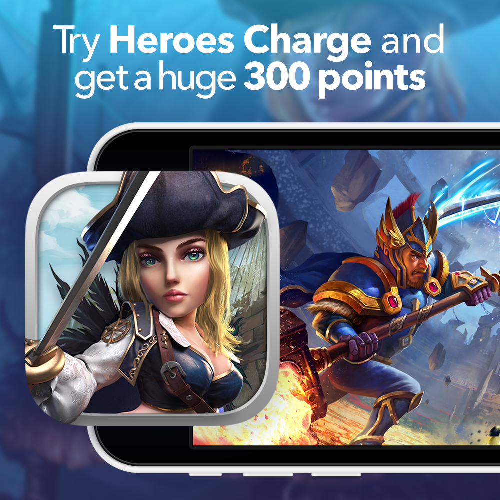 FeaturePoints's tweet photo. Try Heroes Charge and get a huge 300 points. 

Get it now: http://t.co/Aq3s2DtNza

Limited time only - iPhone US only http://t.co/JlOiu4mwsK