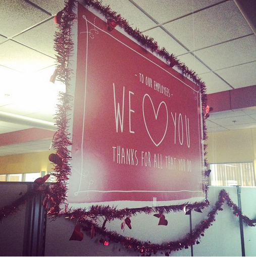 swansonrussell's tweet photo. Our bosses are showing the love with free wine, beer and snacks for their beloved employees. #LoveUnit http://t.co/wDVDwiww85
