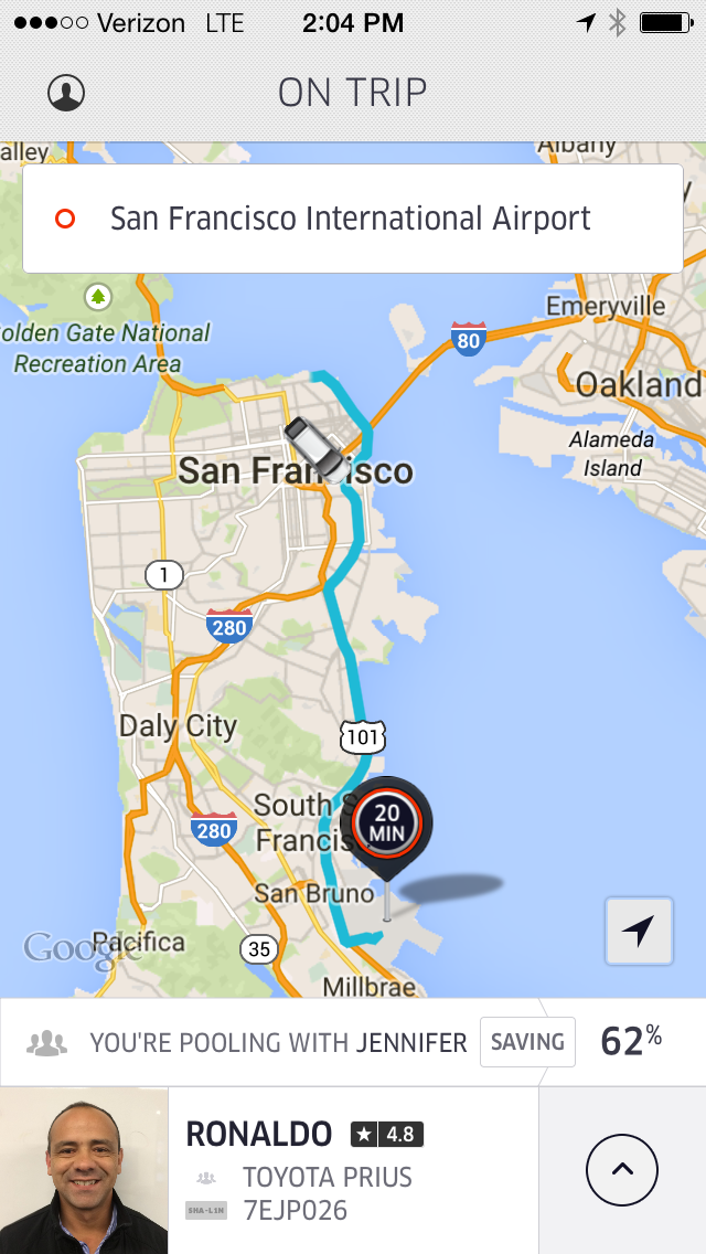 toddahitchcock's tweet image. Tried #Uber Pool. Definitely the LONG way to the airport. #TryEverythingOnce