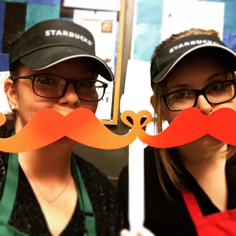 CForwood_'s tweet photo. I love my job. #Sbuxsharethelove #tobeapartner #imustacheyouaquestion @SBUXnewark http://t.co/WnsEY9Z82L