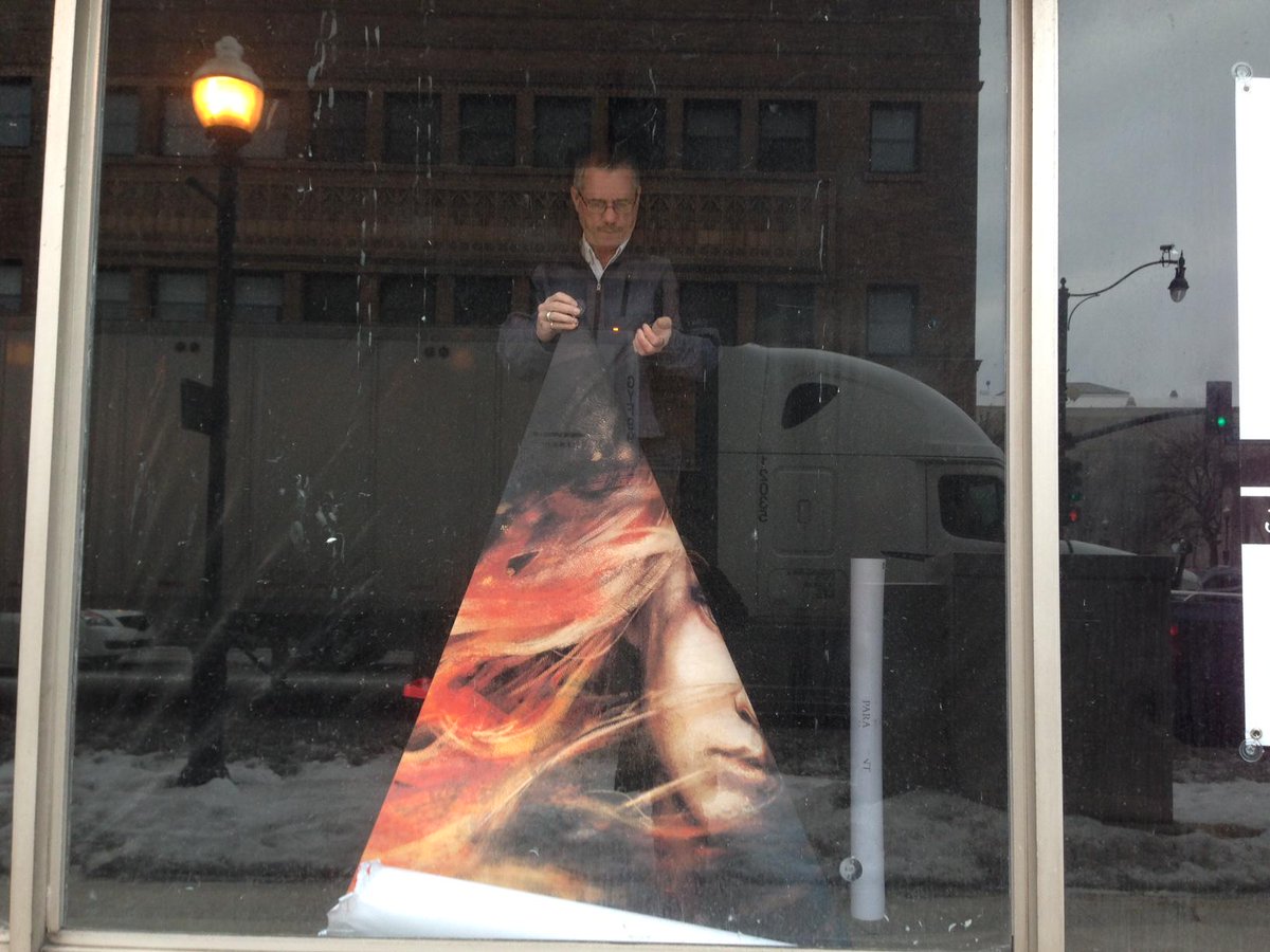 KimGranholm's tweet photo. Installing posters @ the Terminal Building #auroradowntown #whereitsat http://t.co/IbhnQ2NqhG