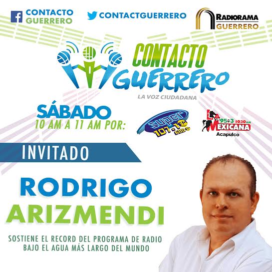 ContactGuerrero's tweet photo. Mañana en punto de las 10:00 por @LaMexicanaAca con nuestros invitados @rarizmendi y @aquabarnard @EverardoRGM http://t.co/hmRSRJUMyR