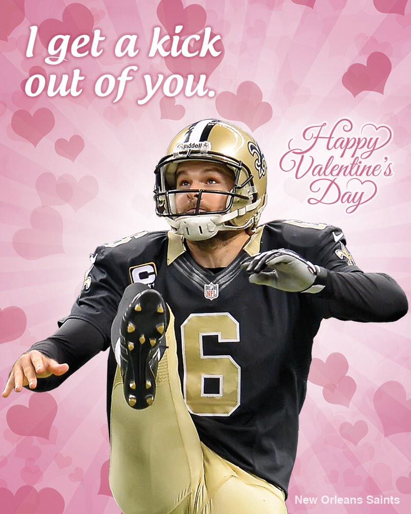 New Orleans Saints on X: 'Valentine's Day is tomorrow! Don't forget cards  for your loved ones ->  #Saints   / X