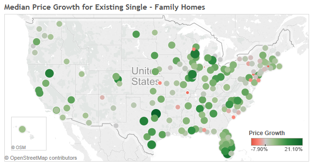 NAR_Research's tweet image. This interactive infographic shows metro area median home prices for Q4 of 2014. bit.ly/1Ay5be3 #NARQuarterly