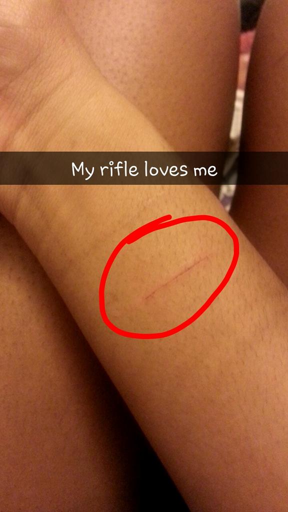 velvetwhisperd's tweet image. I&apos;m in abusive relationship with my rifle and flag... But mostly my rifle. 
#GuardProblems