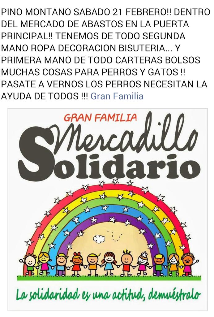 Empta's tweet image. PINO MONTANO sabado 21 FEBRERO de 10 a 14 Dentro del mercado en la puerta principal. Tenemos de todo. RT @yozatu ;)