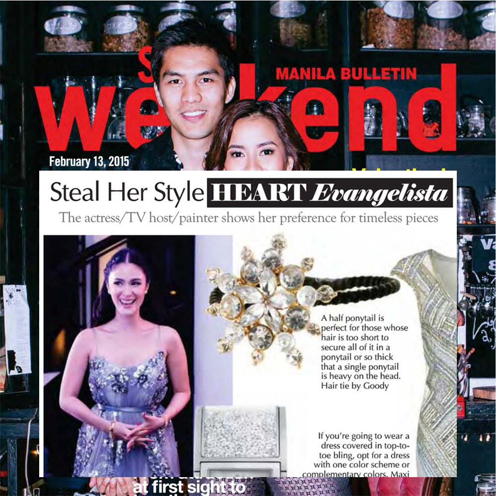 Steal the style of bday girl Heart Evangelista with our Luxe ponytailer, as seen in Style Weekend. Happy Vday!  