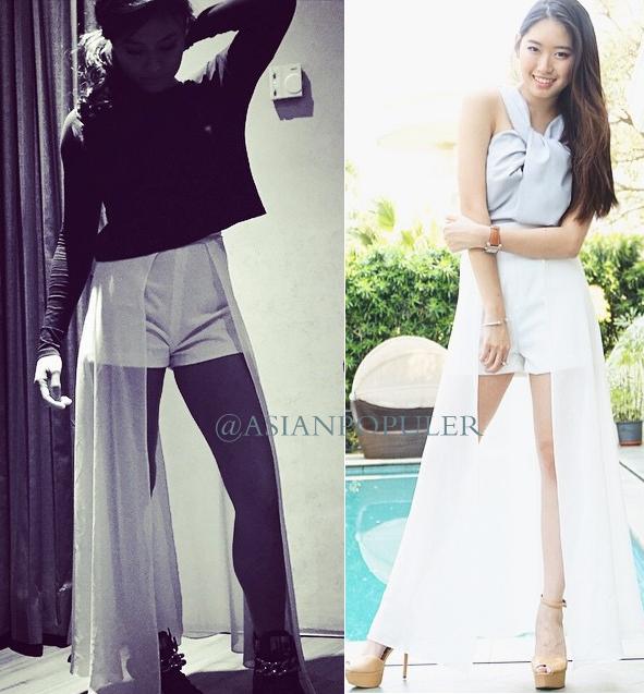 asianpopuler's tweet photo. Agnez Mo in @loveandflair's dramatical shorts in Malang. http://t.co/3x4MDkU6pE