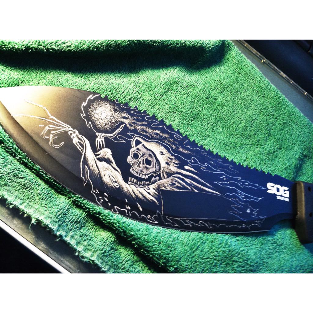 nhs_inc's tweet photo. #CoreyOBrien Reaper engraving via Brian Reed. Friday the 13th just got radder. @santa_cruz_sk8 || http://t.co/HTrUcezGL9