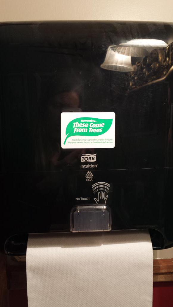 MonikaRuzicka's tweet image. Great little reminder on the towel dispenser: "These come from trees" @TCFromTrees, at @HarbourPub Bainbridge Is., WA