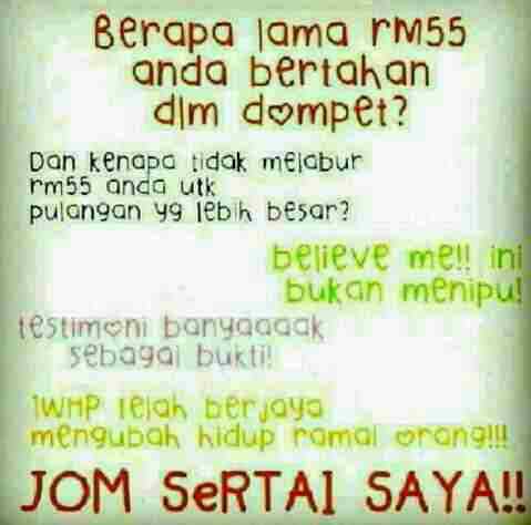 fatenr43's tweet photo. Announcemnt..biznes 1whp meletop di smua negara..rugi yg xnk join..rmay yg sdh brglar jutawan muda..
Wasap 0176552348 http://t.co/r3hDYBBD8B