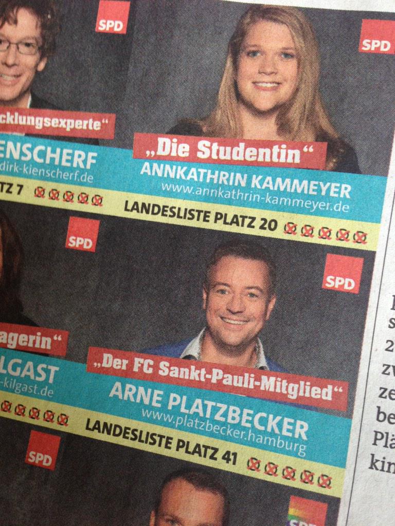 Ach, der.
 #Hamburg #spd #hhwahl #Wahl #fcsp #pauli