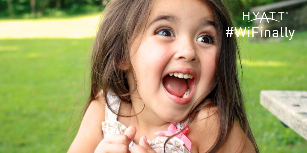 Hyatt's tweet photo. YYEESSS! Introducing free Wi-Fi at every Hyatt hotel worldwide. #WiFinally http://t.co/7v7qiDJkyd http://t.co/p6G7RLLeZ9
