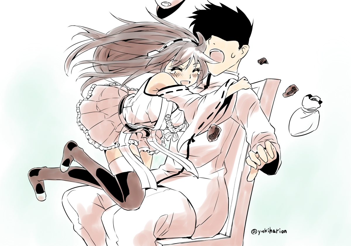 榛名。2枚目が描きたかっただけ。  #艦これ版深夜の真剣お絵描き60分一本勝負 