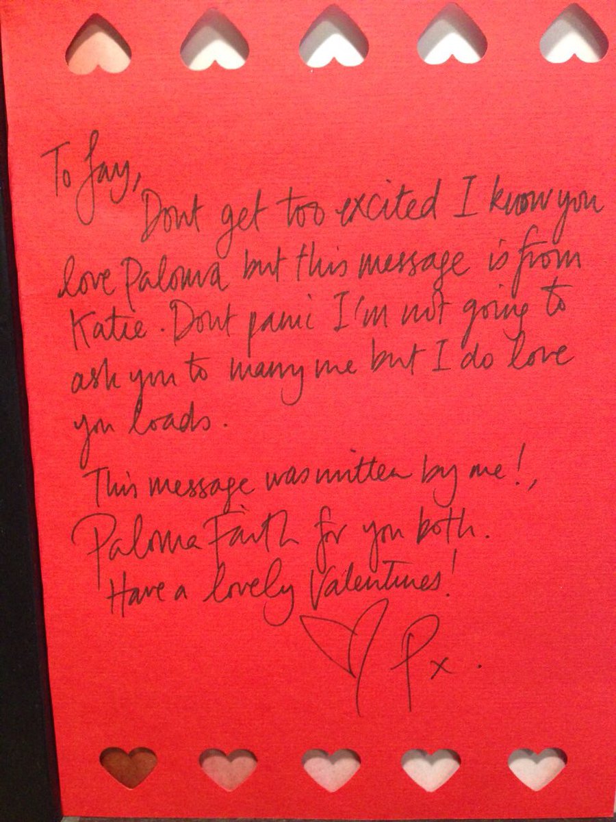 Paloma Faith on Twitter: "@Flump9 Here's your Valentine's message! Hope you're having a lovely day x #BeautyRemains http://t.co/OJYMmQrsSk" / X