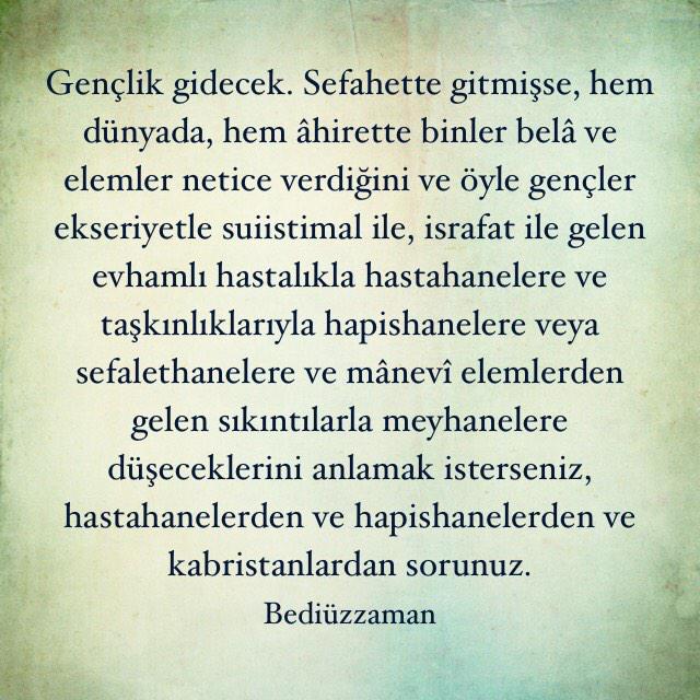 "Gayrı meşrû bir muhabbetin neticesi, merhametsiz azap çekmektir." #bediuzzaman 
#14subat  #HaramdanKaçHelaleKucakAç