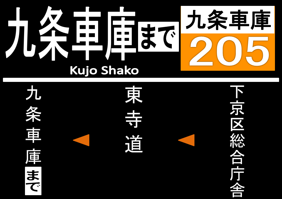 京都市バス方向幕 幕のみ 九条(京阪)委託 柴幕 【公式通販】