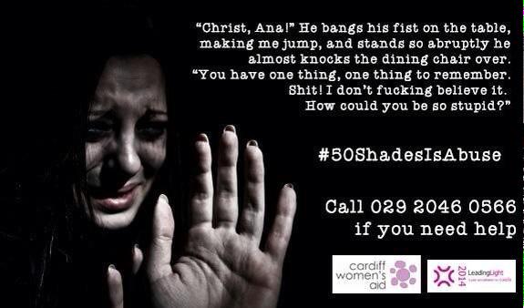 cardiffwaid's tweet photo. Why not donate the price of a cinema ticket to your local DV service #50ShadesIsAbuse http://t.co/pBEpIz9BRA