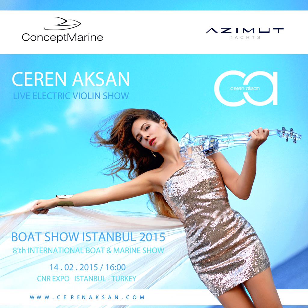 Bugün elektro keman performansımla Avrasya CNR Boat Show - Azimut / Concept Marine standındayım! Booking: <a href="/VegaAjans/">Vega Ajans</a>