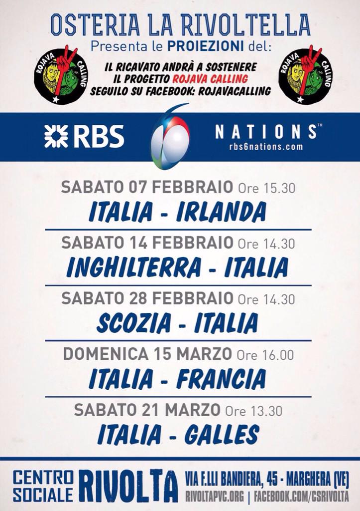 ChrisPeverieri's tweet photo. God save... Italy! Fra poco al @RivoltaPVC #ENGvITA seconda giornata del #seinazioni
#rugby #SixNations http://t.co/2LXLr2bg5Y