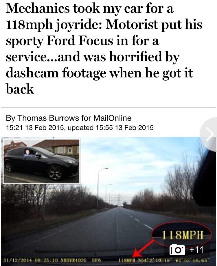 TheCarGuru's tweet image. Disgusting! 118MPH joyriding a customer’s car? Shame on you @pyemotors! RT @PrestigeDiesels: dailym.ai/1Cno2Ym