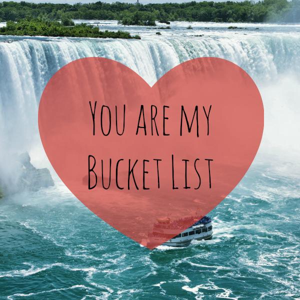 Who sits at the top of your #bucketlist? Go ahead, share the love and let them know! #ValentinesDay #NiagaraFallsUSA