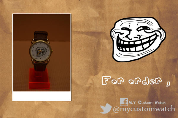 MemeIndonesia's tweet photo. Nih ada yang jual jam troll ->> “@mycustomwatch: TROLLFACE cc: @MemeIndonesia @MemeIndo http://t.co/ZOhwT1Esfc”