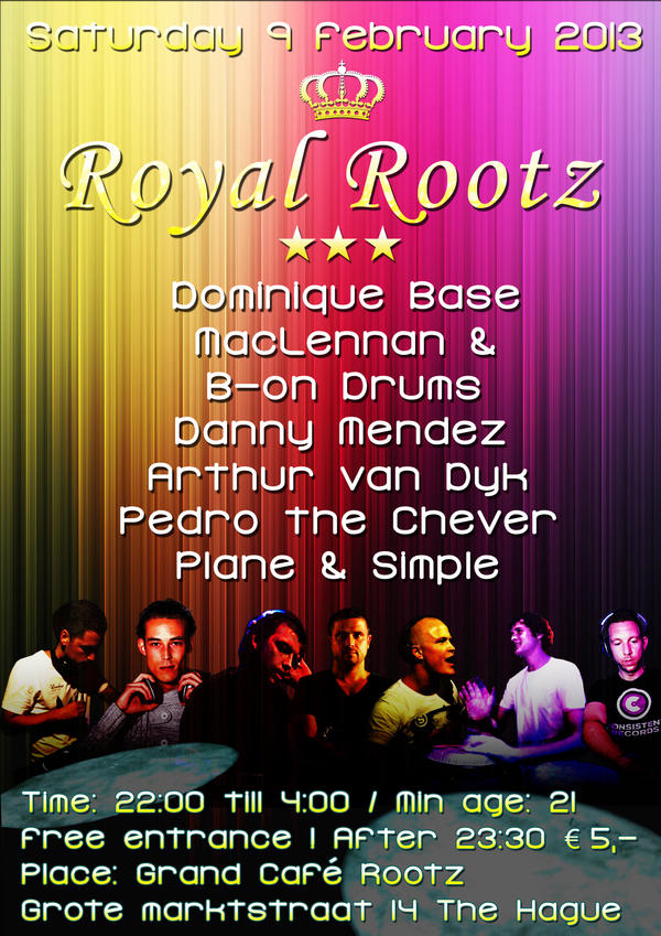 DJDannyMendeZ's tweet image. Sat. 9 Feb. ROYAL ROOTZ @RootzDenHaag @DominiqueBase @RJDJMacLennan &amp;amp; B-On Drums @ArthurVanDyk  facebook.com/events/5037321…