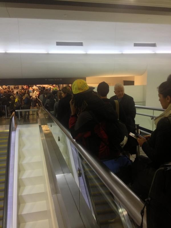 Fit4LA's tweet photo. Who'd think LAX would be this crowded this early? #THFFC Thank God For First Class! First trip of 2013 Sundance or DC? http://t.co/QzqKodU1