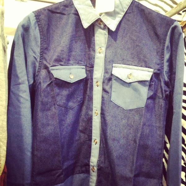 This panelled denim shirt is new in with £10 discounted straight away! Only £25! This has been a hit already! 💗