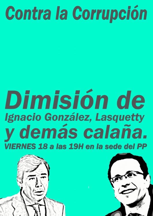 Difunde !! El 15M convoca una concentración mañana ante la sede del PP para pedir la “dimisión de González, Lasquetty y demás calaña” BA0El-wCEAEYlTh