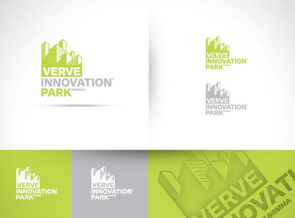 TinBacicDesign's tweet photo. Verve Innovation park logo design proposal. http://t.co/CwBm38lt