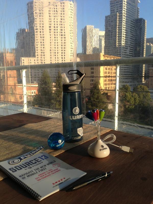 Area161's tweet photo. All the #Source13 goodies plus the breakfast view. Looking forward to hear about mobile at this inaugural event. http://t.co/bgc5D2YX