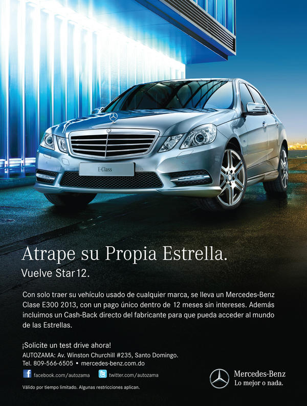 AutoFacilRD's tweet photo. Atención amantes de Mercedes --->@Autozama: ¿Qué te parece llevarte un Mercedes-Benz Clase E300 2013? http://t.co/iTUKpWBo"