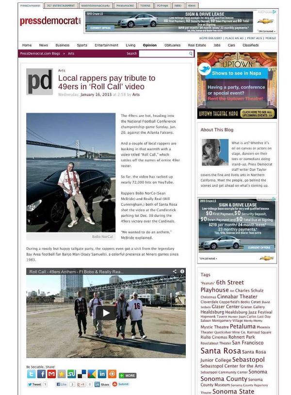 SLECTO's tweet photo. S/o to the press Democrat for the article on the video roll call! http://t.co/qcVxyVPQ