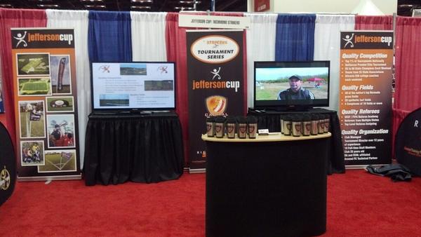 jeffersoncup's tweet photo. NSCAA 2013 Booth http://t.co/x6Tsnswy