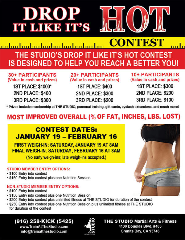 TheStudioMAF's tweet image. For more info, see flyer. To register, call us at (916) 258-5425. We'll see you Saturday at 8:00 for first weigh-in!