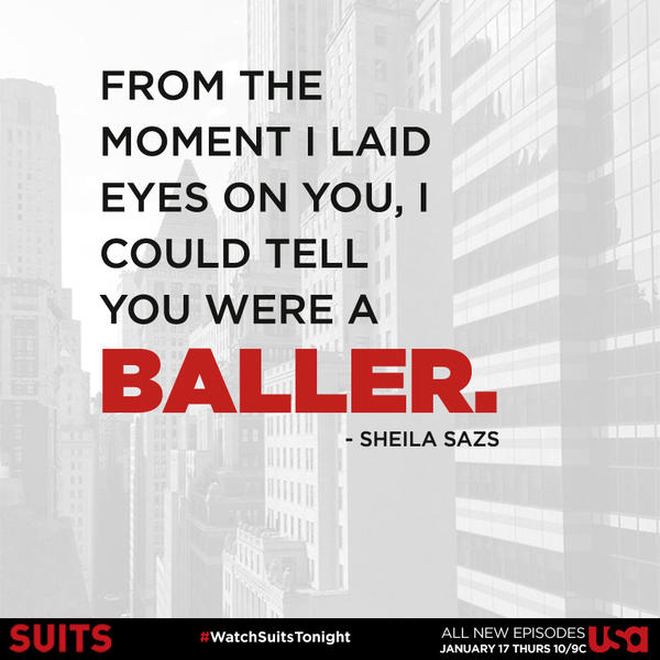 SuitsPeacock's tweet photo. RT if you think Louis is a baller. #WatchSuitsTonight http://t.co/YS1G4INc